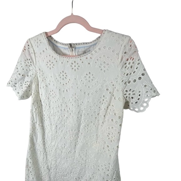 Boden White Ivory Isadora Broderie Dress Eyelet Dress Size 6 EUC - Picture 4 of 9